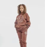 FUBU Classic FB Logo Hoodie, Brown (2)