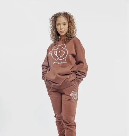 FUBU Classic FB Logo Hoodie, Brown (2)