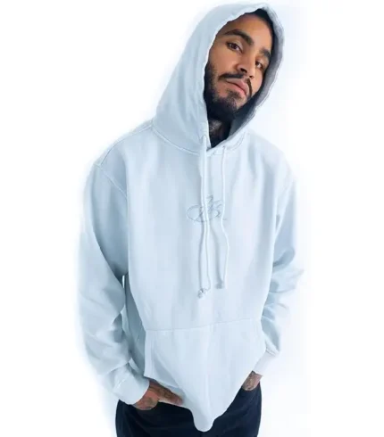 FUBU Ice Blue Garment Washed Script Hoodie (2)