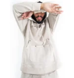 FUBU Signature Washed Utility Hoodie, Charcoal (5)