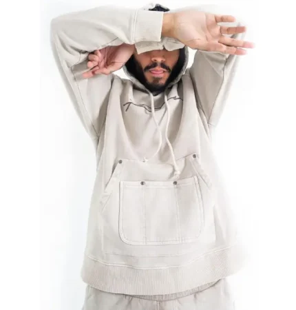 FUBU Signature Washed Utility Hoodie, Charcoal (5)