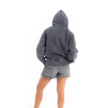 FUBU Women's Signature Logo Utility Hoodie Washed Grey (3)