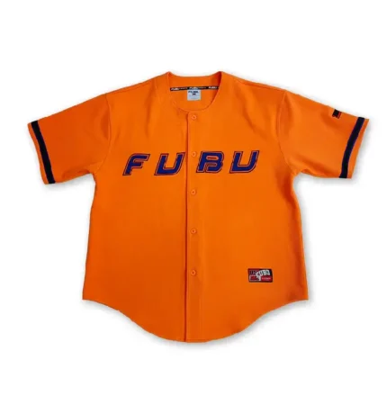 Hell’s Kitchen X Fubu Orange Baseball Jersey (1)