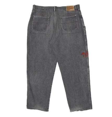 Mens Y2K Muhammad Ali Embroidered Platinum Fubu Jeans (2)
