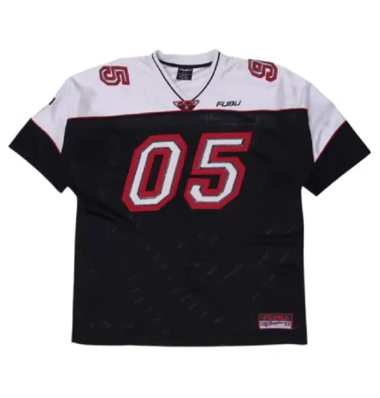 Vintage 90s FUBU 05 Football Jersey Hip Hop Rap White Black All State Heavy (1)
