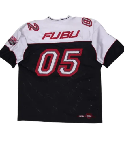 Vintage 90s FUBU 05 Football Jersey Hip Hop Rap White Black All State Heavy (6)