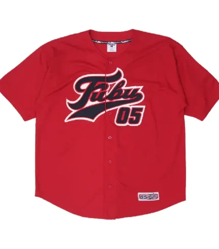 Vintage FUBU Sports 'The Collection' 2005 Jersey Red With Bold Logo (1)