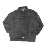 Vintage Fubu Full Zip Denim Jacket Washed Black (1)