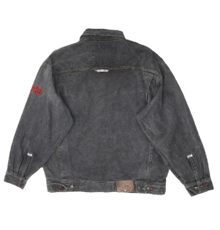 Vintage Fubu Full Zip Denim Jacket Washed Black (3)