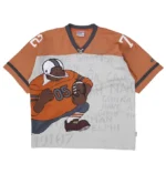 Vintage Platinum Fubu Fat Albert Football Shirt Orange Beige (1)