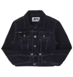 Y2K Ladies Black Fubu 100% Cotton Denim Jacket (3)