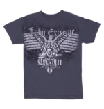 Y2K Mens FUBU T Shirt Gray Graphic Print Crew Neck Cotton (1)